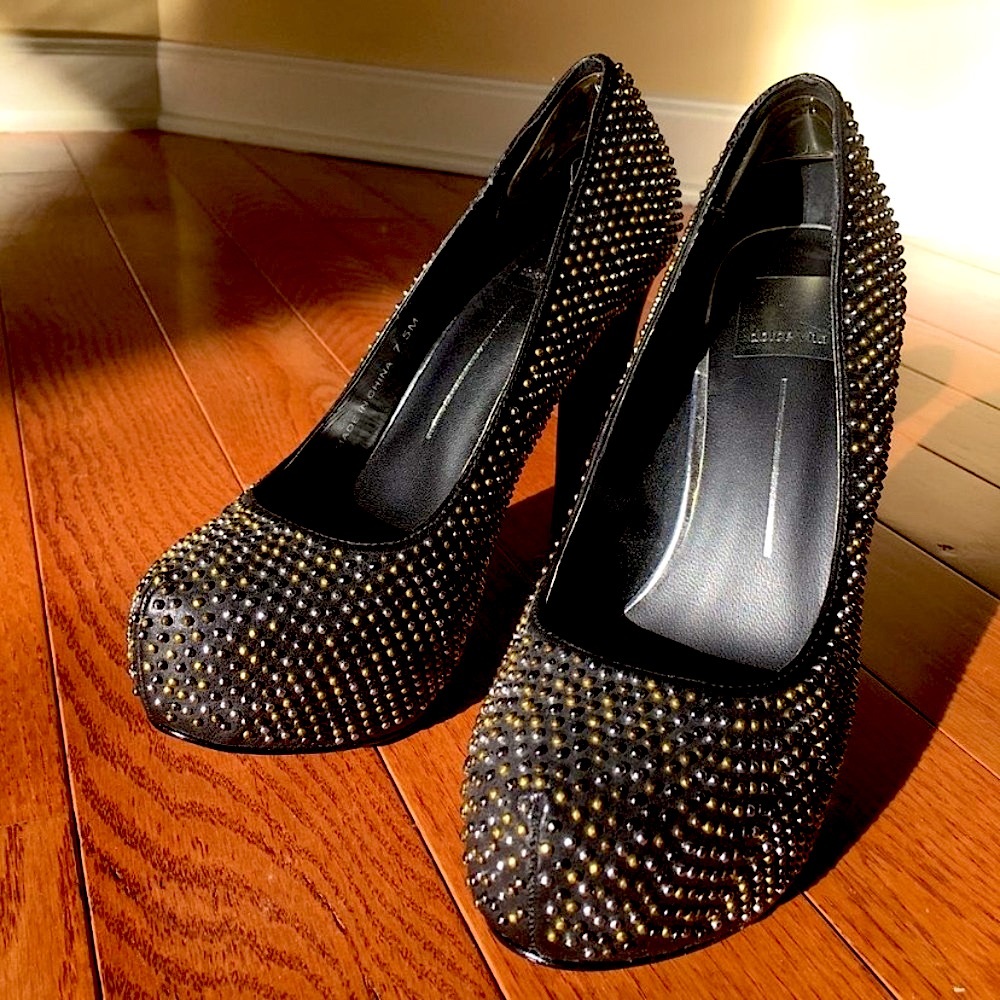 Dolce Vita Brenna Studded Bling Platform Pumps 7.5 - Picture 2 of 8